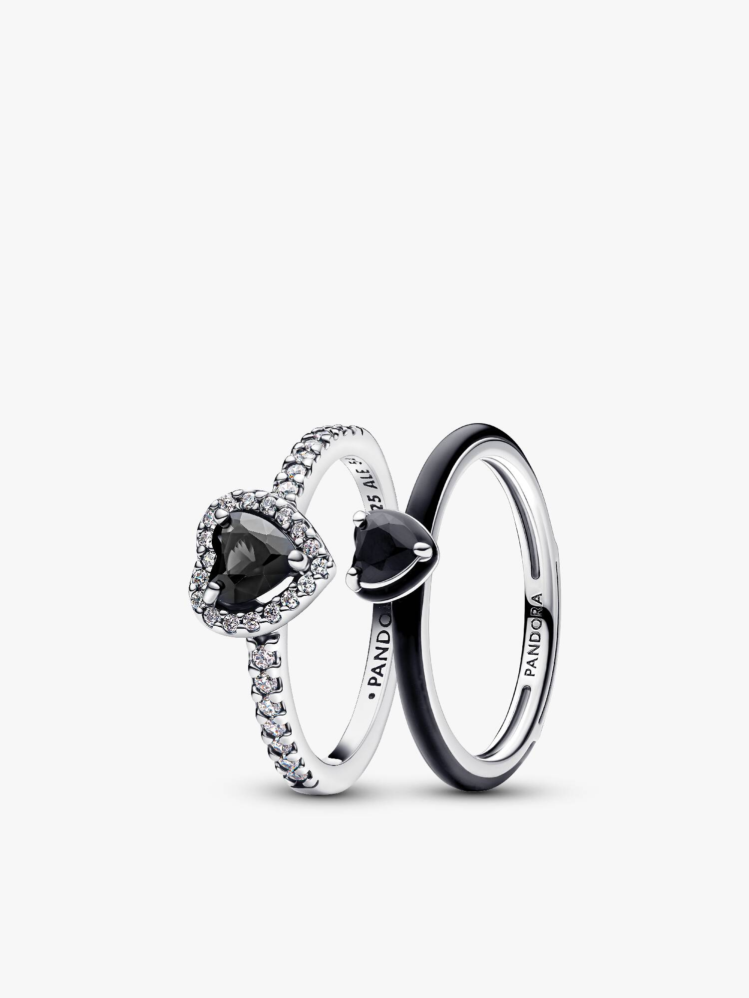 Black Hearts Ring Set