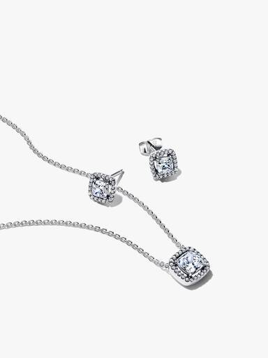 Square Halo Jewellery Gift Set