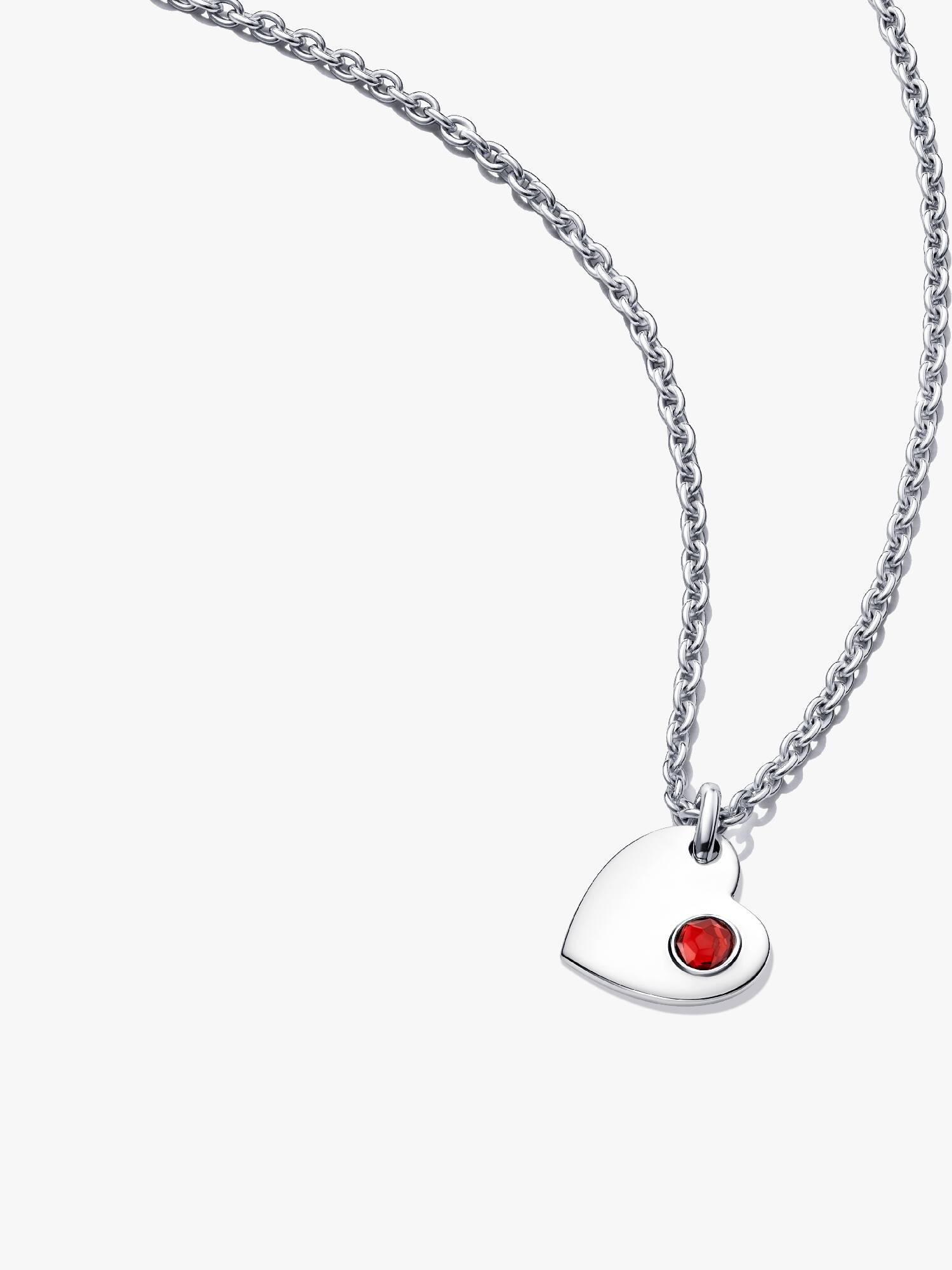 January Heart Pendant Necklace Set