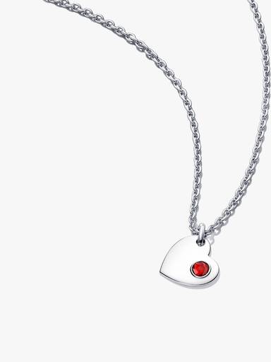 January Heart Pendant Necklace Set