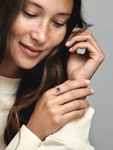 January Birthstone Eternity Circle Ring