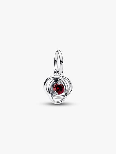 January Birthstone Eternity Circle Dangle Charm