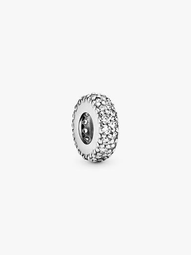 Clear Sparkle Spacer Charm