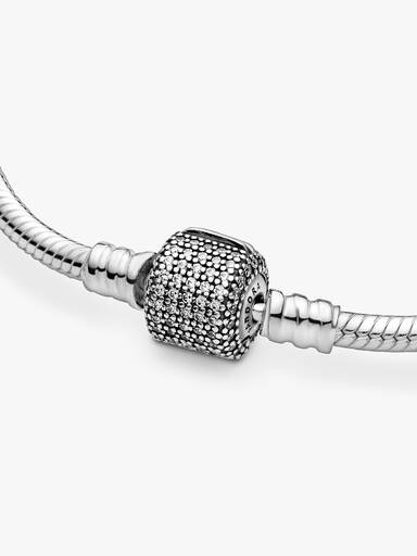 Moments Sparkling Pavé & Snake Chain Bracelet