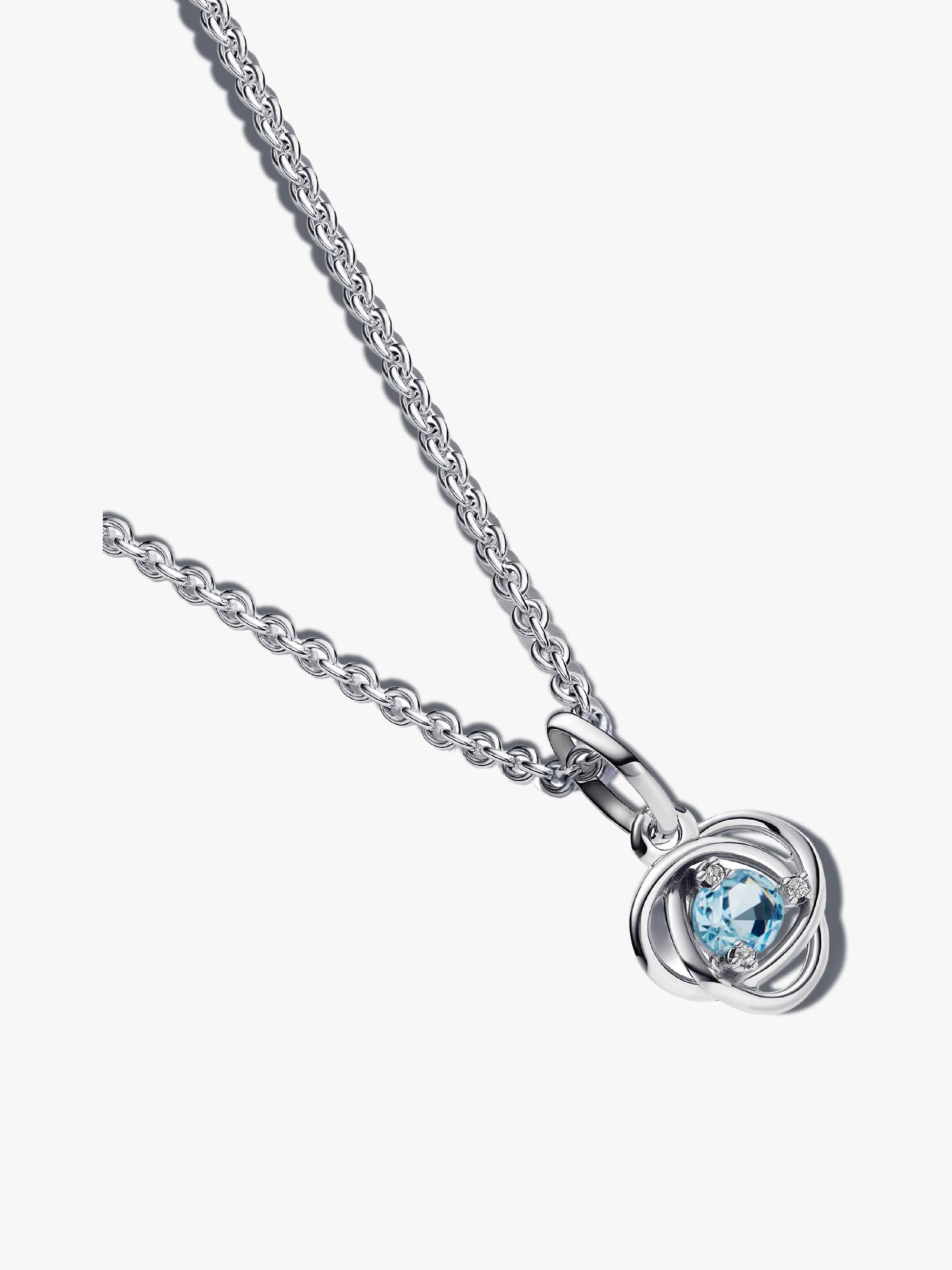 March Braided Birthstone Dangle Necklace Set