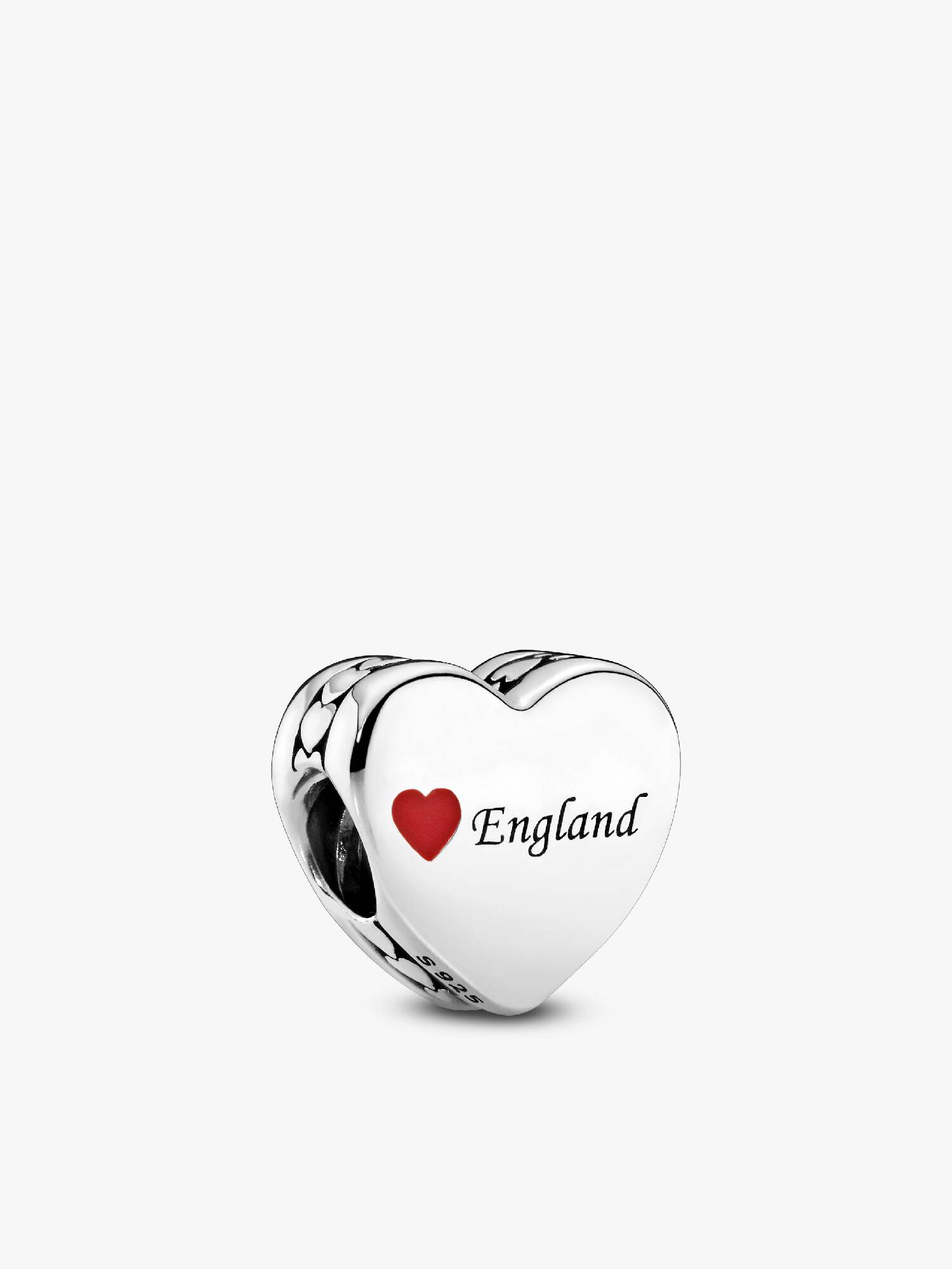 England sterling silver charm with red enamel
