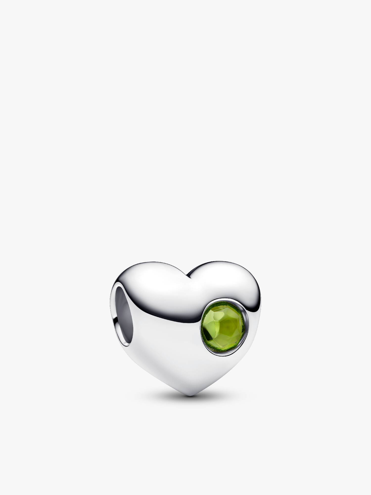 Engravable August Birthstone Heart Charm