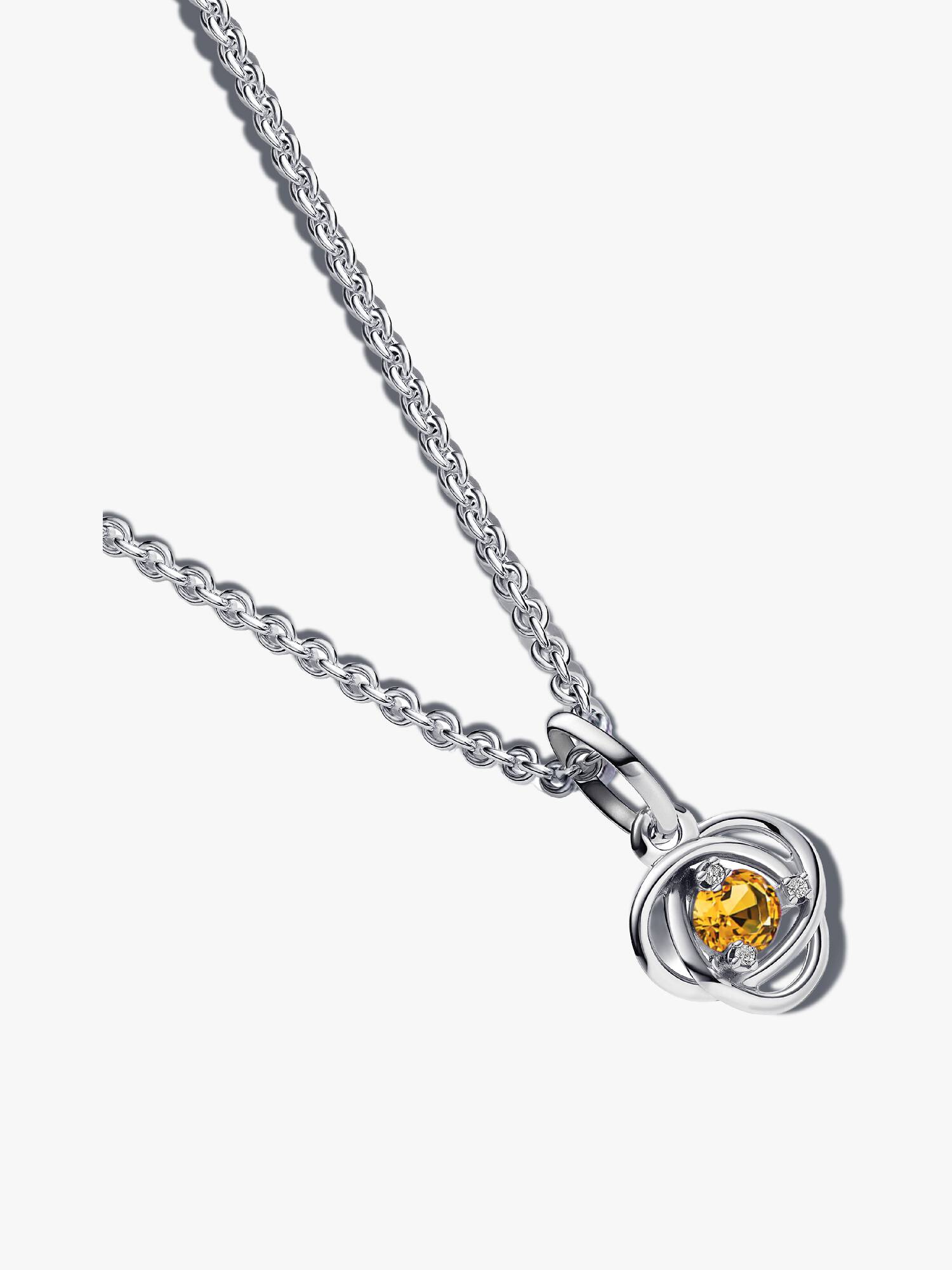 November Braided Birthstone Dangle Necklace Set