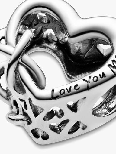 Love You Mum Infinity Heart Charm