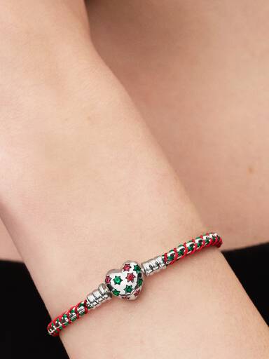 Peppermint Cord Box Chain Bracelet