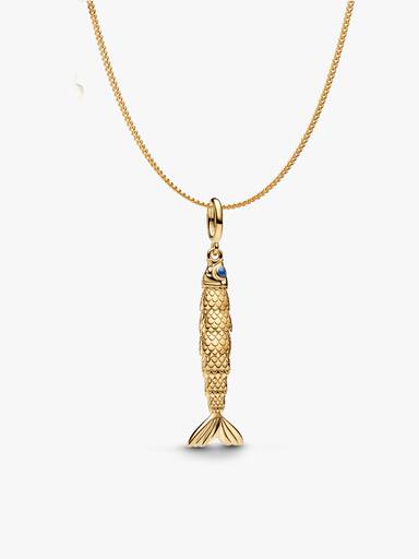 Articulated Fish Pendant Necklace