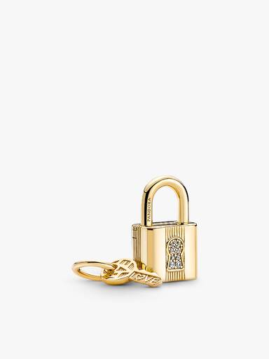 Padlock and Sparkling Huggie Hoop Earrings Gift Set