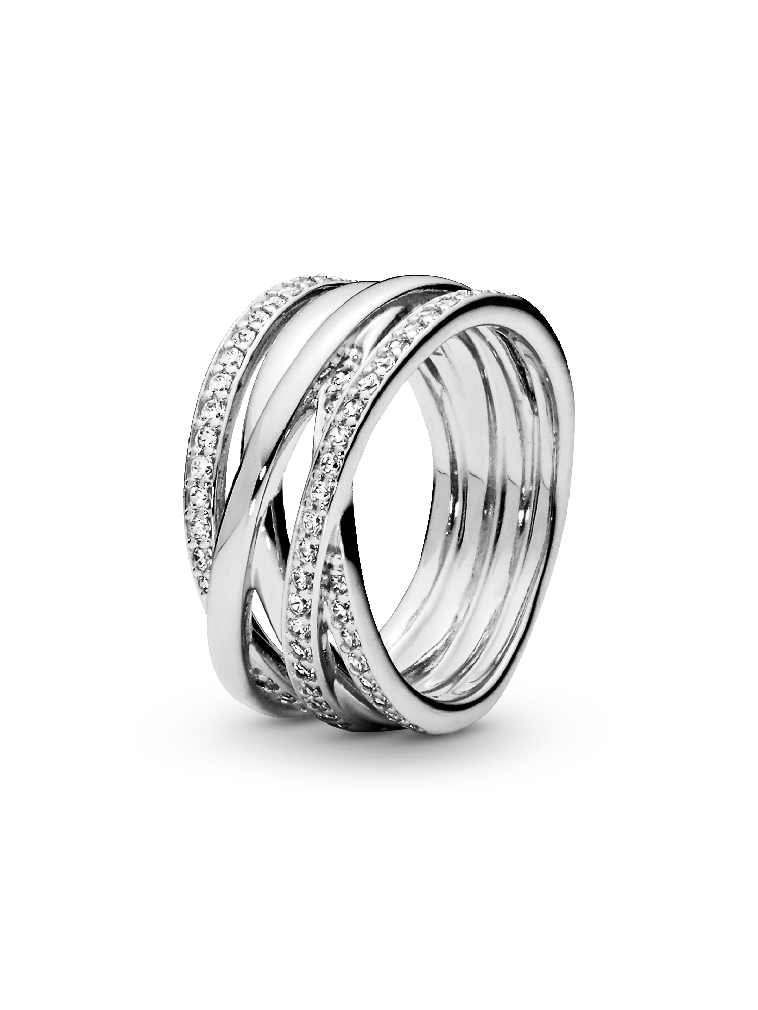Sparkling & Polished Lines Ring