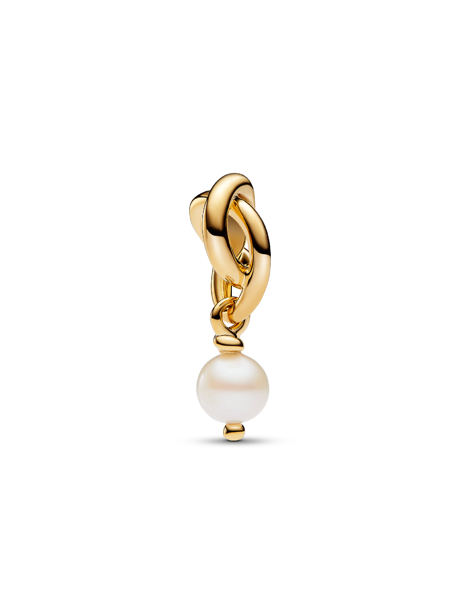 June Birthstone Pearl Eternity Circle Dangle Charm