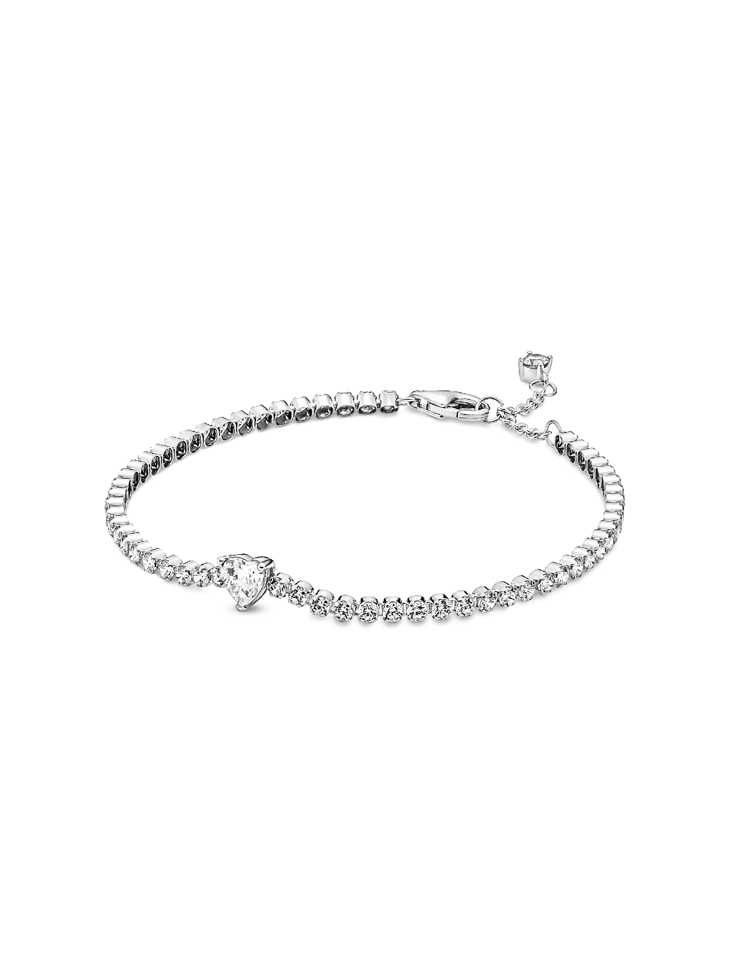 Sparkling Heart Tennis Bracelet