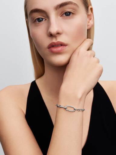 Openable Oval Link Chain Bracelet