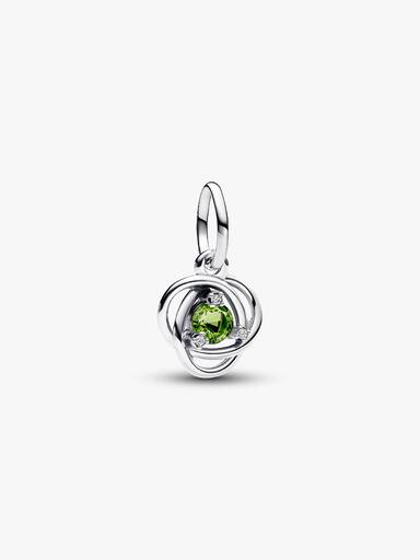 August Birthstone Eternity Circle Dangle Charm