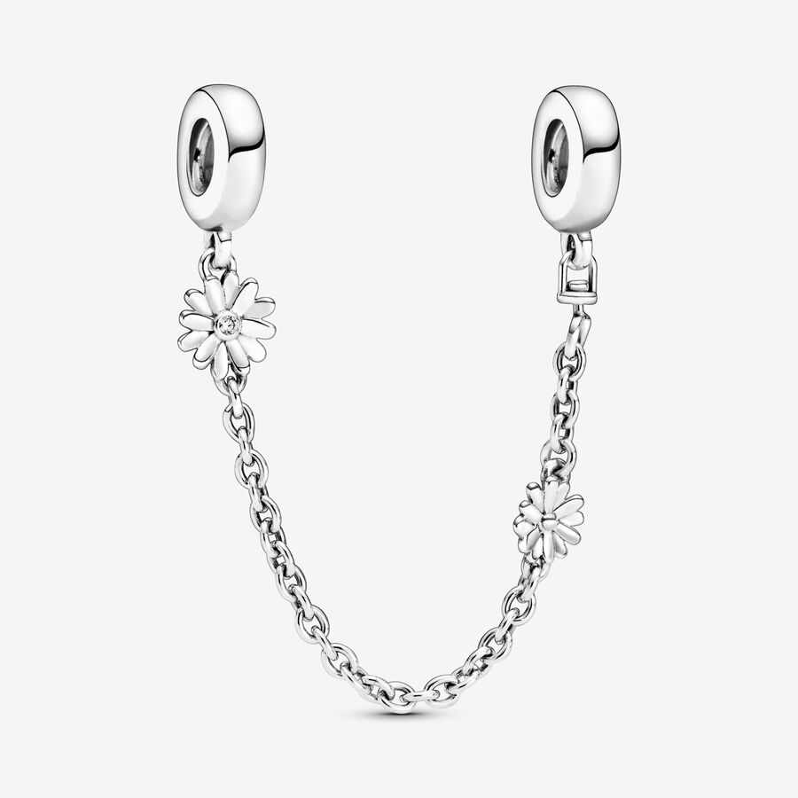Daisy Flower Safety Chain Charm image number 0
