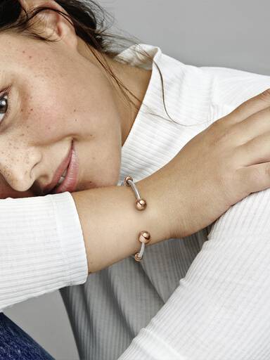 Pandora Moments Snake Chain Style Open Bangle