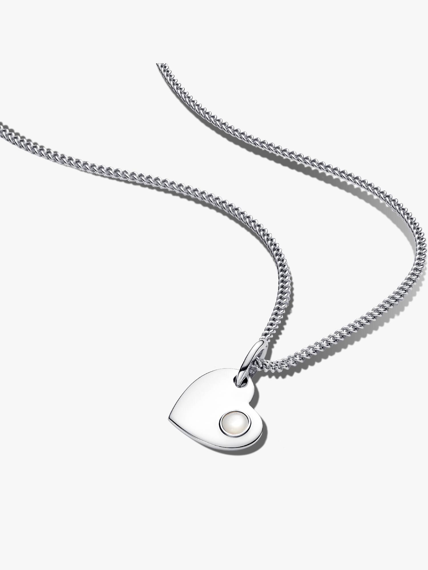 June Birthstone Heart Pendant Necklace