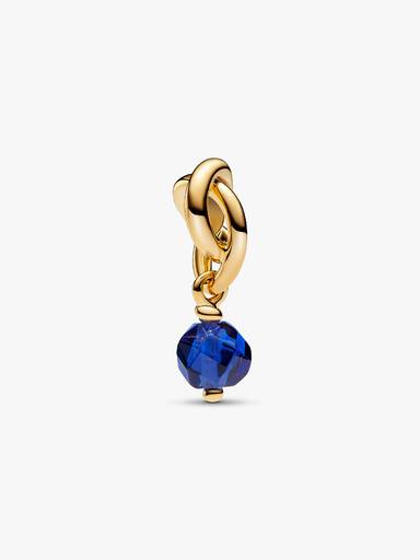 September Birthstone Eternity Circle Dangle Charm
