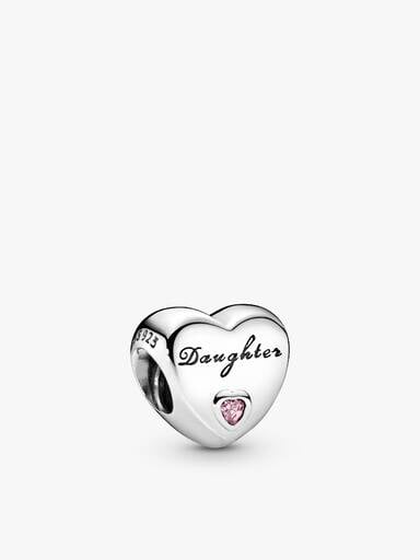 Daughter Heart Charm And Bracelet Gift Set
