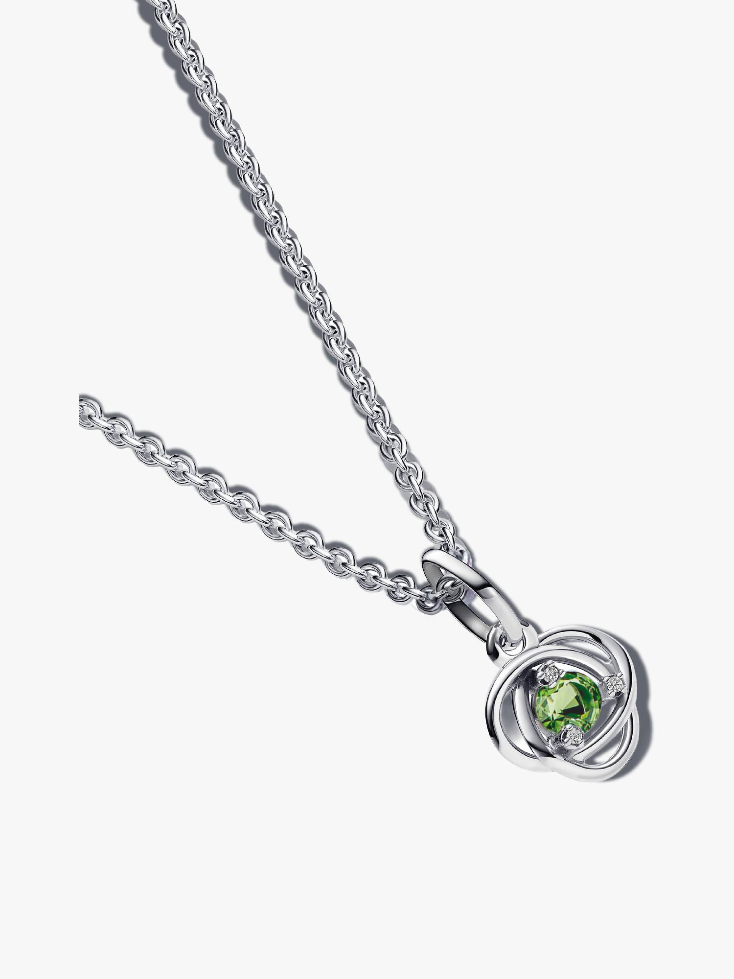 August Braided Birthstone Dangle Necklace Set
