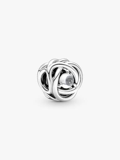 April Birthstone Eternity Circle Charm
