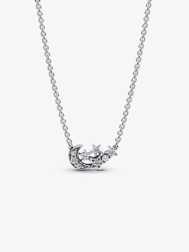 Sparkling Moon & Star Collier Necklace