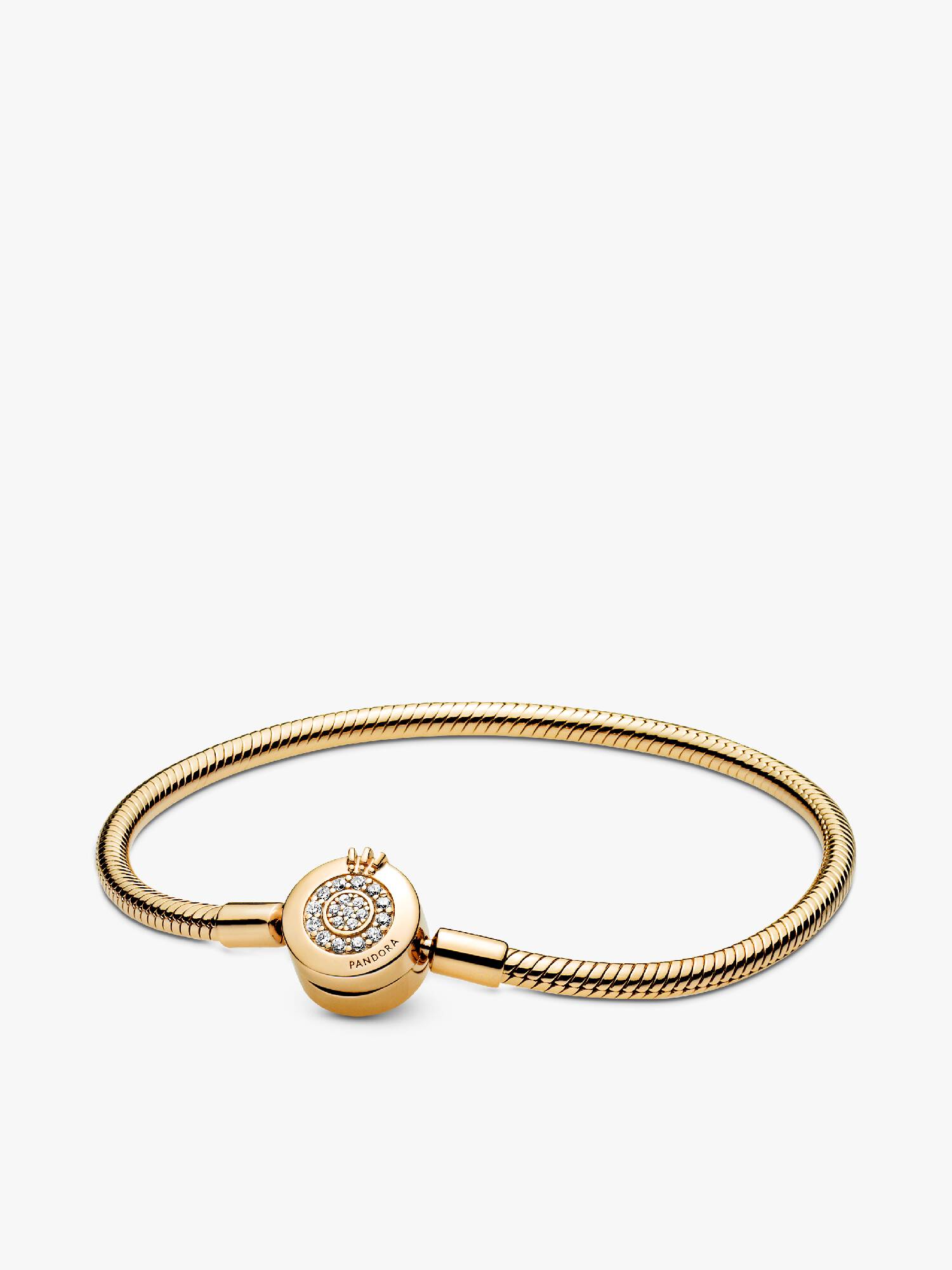 Pandora Moments Sparkling Crown O Snake Chain Bracelet