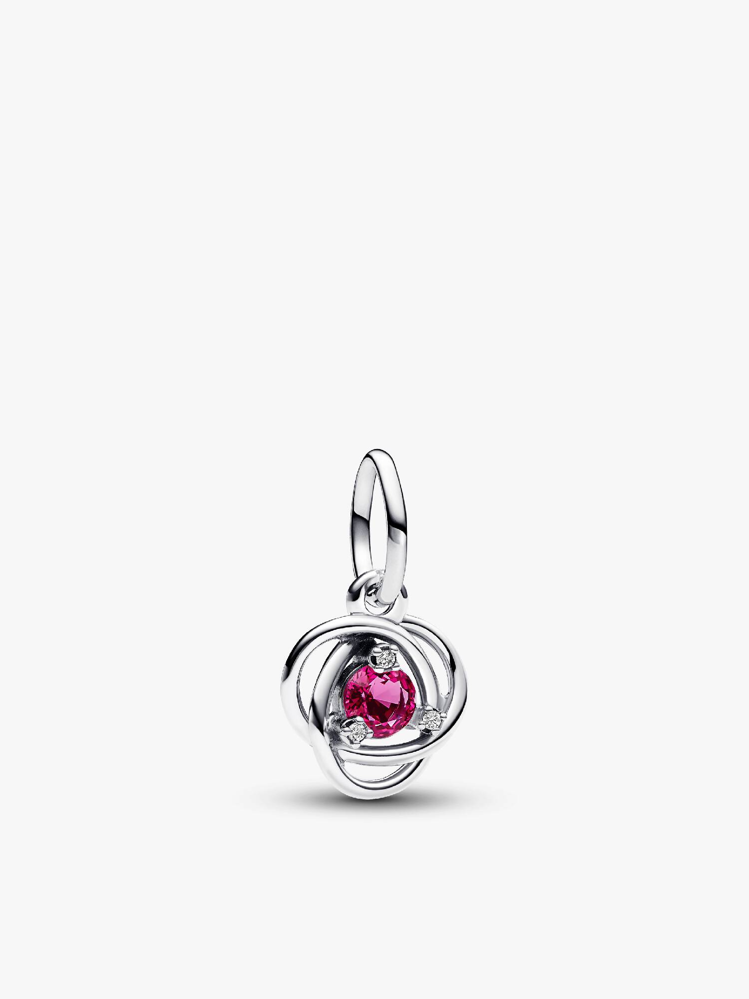 October Birthstone Eternity Circle Dangle Charm