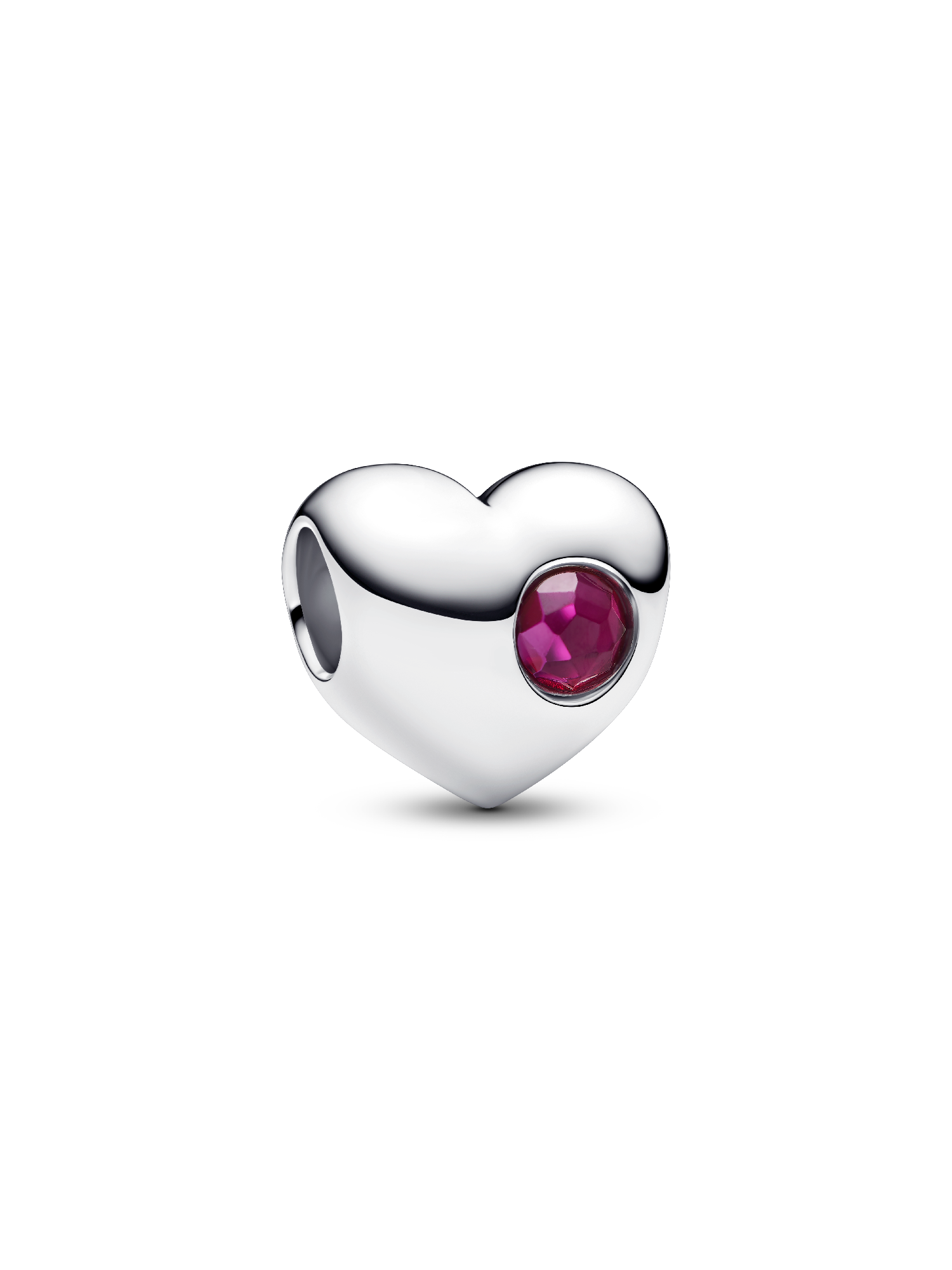 Engravable July Birthstone Heart Charm