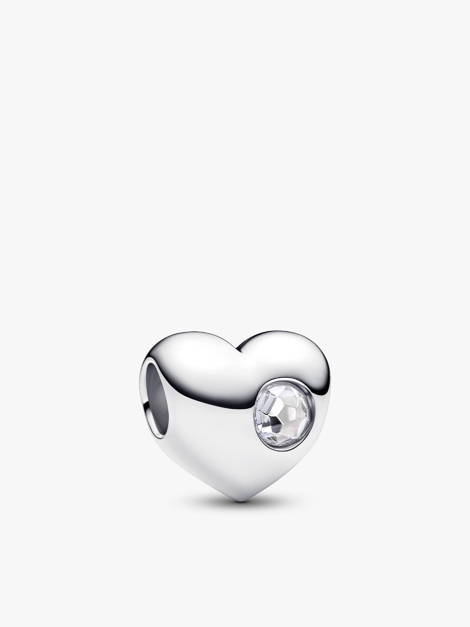 Engravable April Birthstone Heart Charm