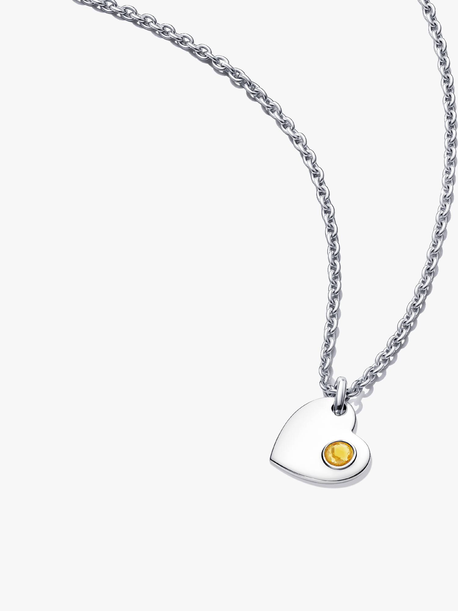 November Heart Pendant Necklace Set