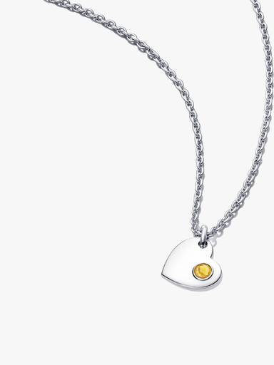 November Heart Pendant Necklace Set