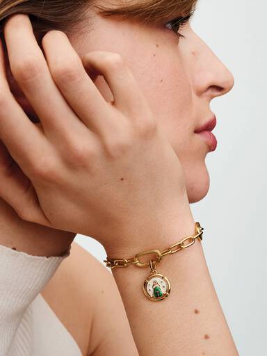 Scarab Beetle Medallion Charm