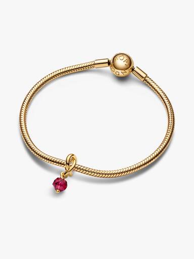 July Birthstone Eternity Circle Dangle Charm