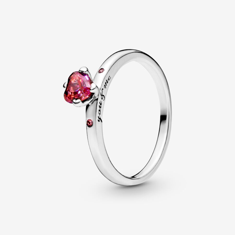 Sparkling Red Heart Ring image number 0