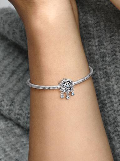 Icy Snowflake Drop Charm