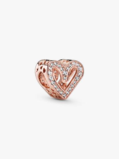 Sparkling Freehand Heart Charm