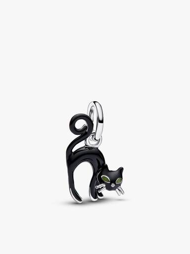 Halloween Black Cat Pendant Necklace
