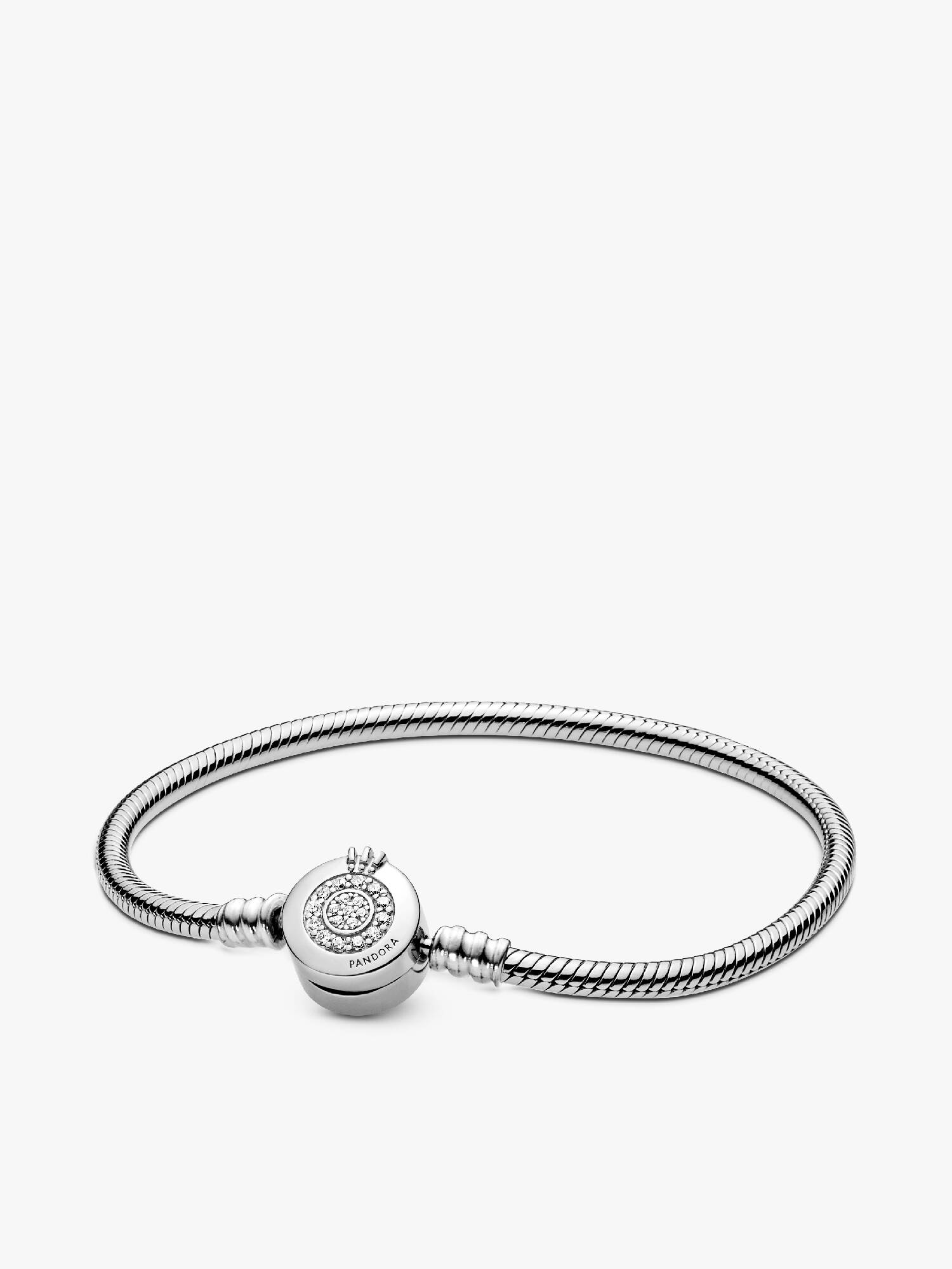 Pandora Moments Sparkling Crown O Snake Chain Bracelet