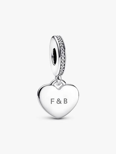 Engravable Heart Tag Dangle Charm