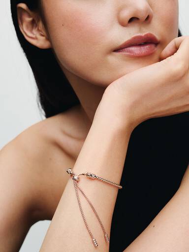 Studded Chain Slider Bracelet
