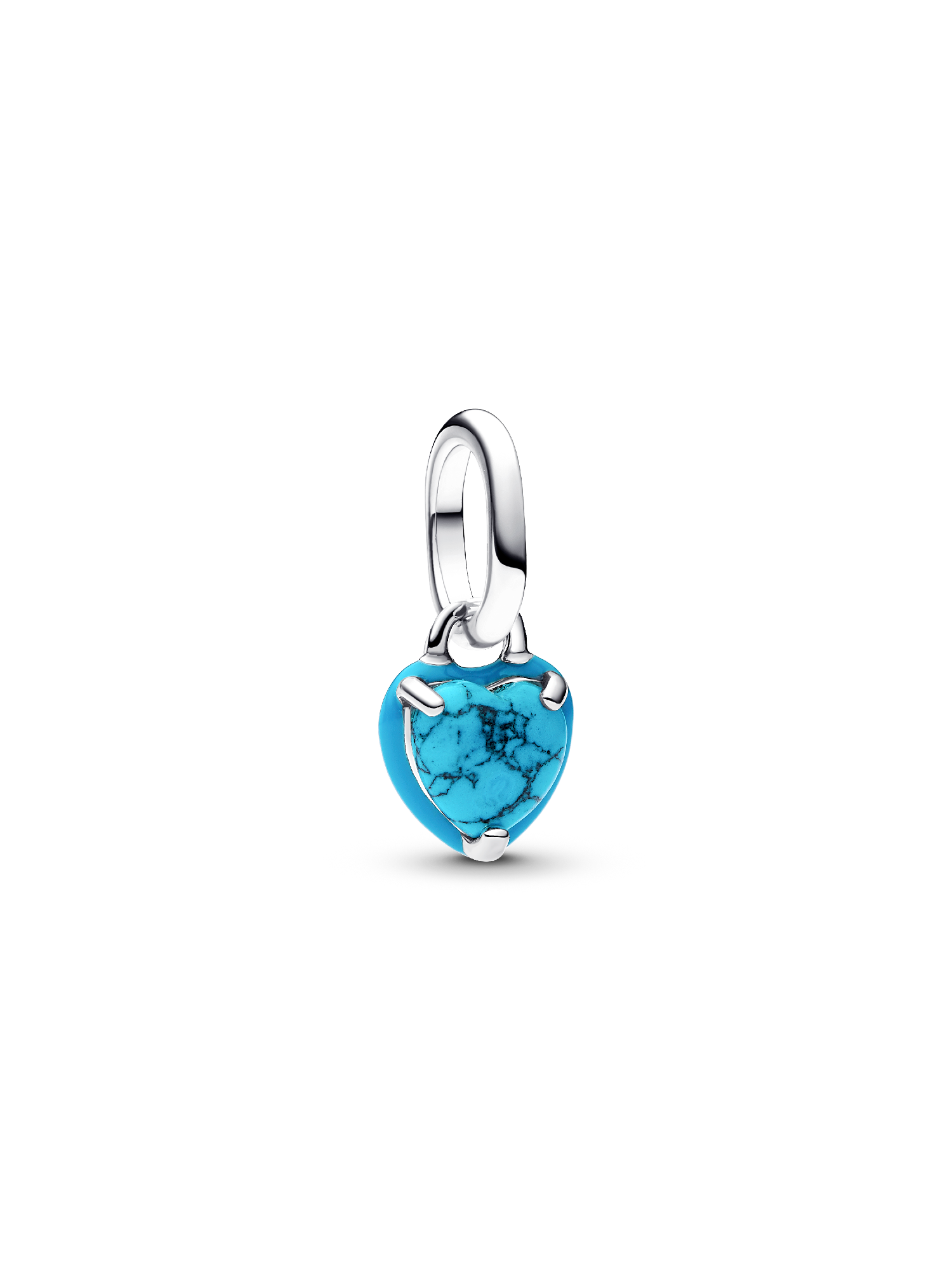 Turquoise-coloured Heart Mini Dangle Charm