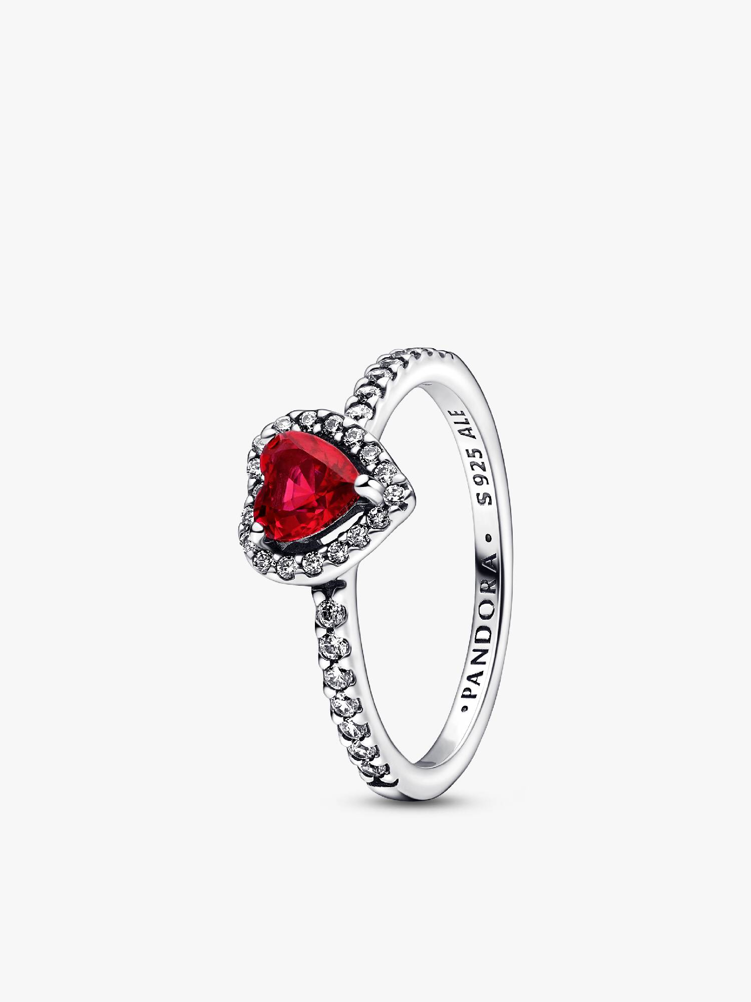 Elevated Red Heart Ring