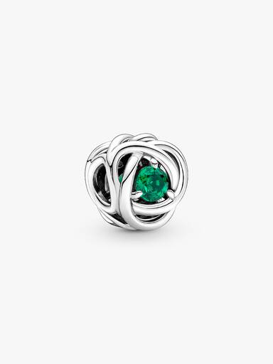 May Birthstone Eternity Circle Charm