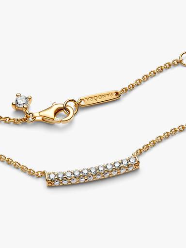 Pandora Timeless Pavé Single-row Bar Collier Necklace