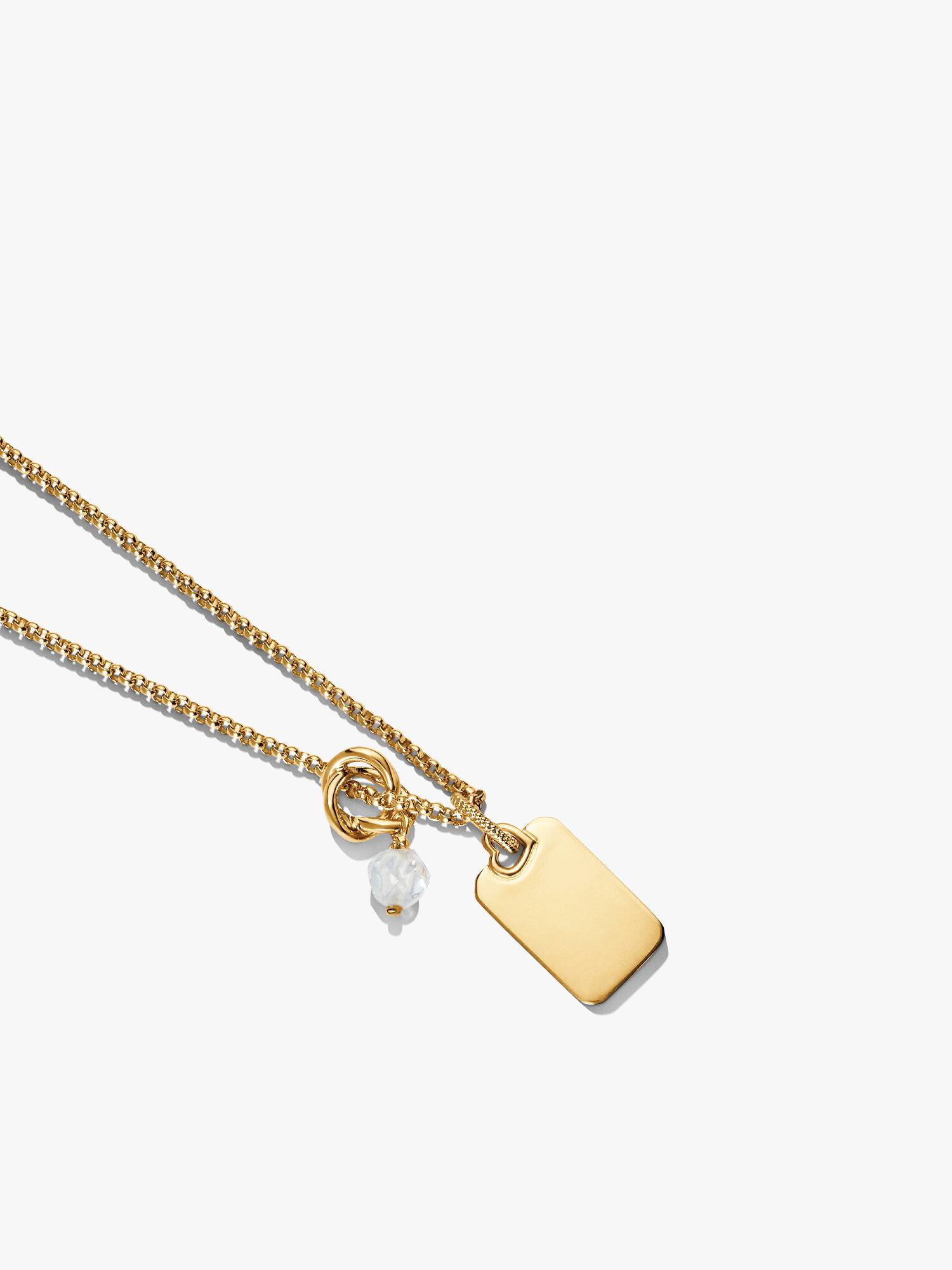 April Engravable Dangle Charm Necklace Set