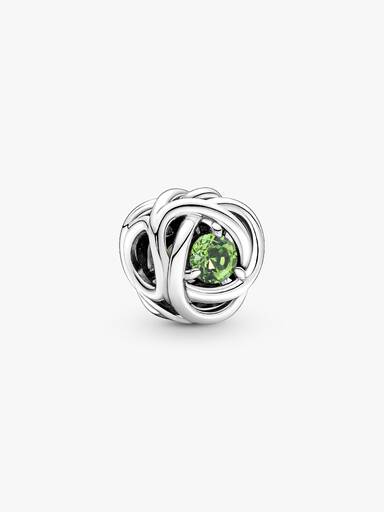 August Birthstone Eternity Circle Charm
